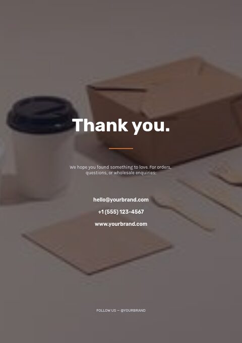Packaging — Back page page