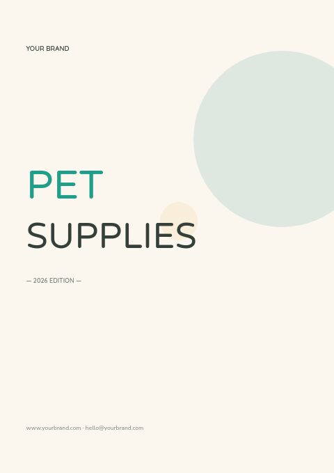 Pet Supplies catalog template cover