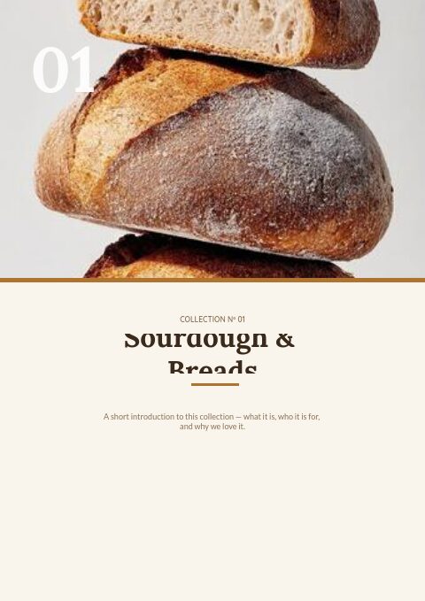 Artisan Bakery — Divider page