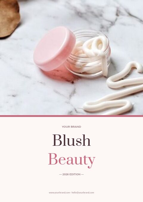 Blush Beauty catalog template cover