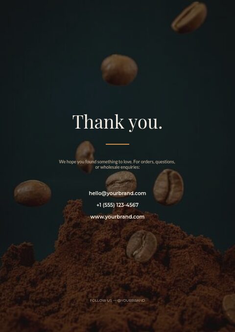 Coffee & Roastery — Back page page