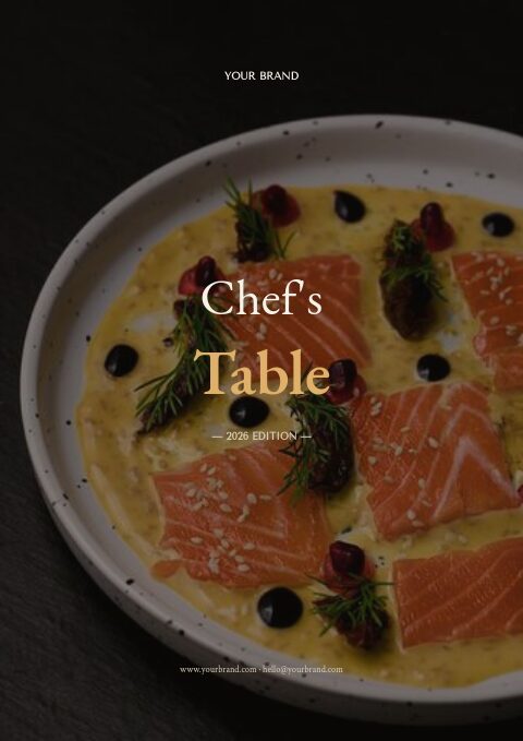 Chef's Table catalog template cover