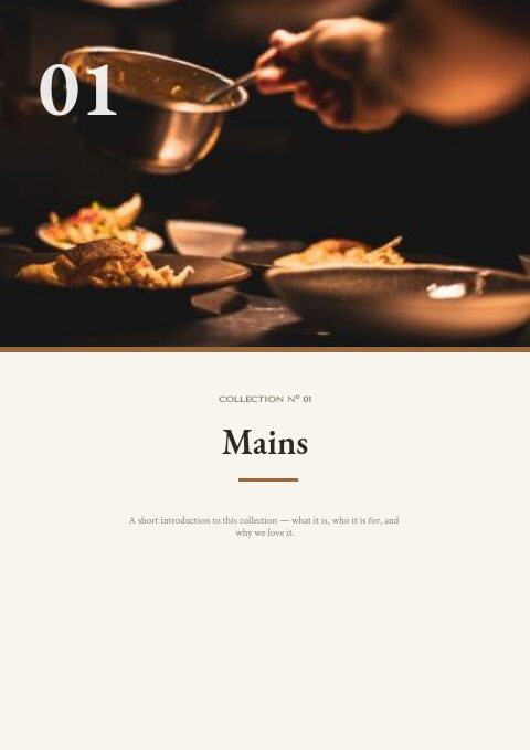Chef's Table — Divider page