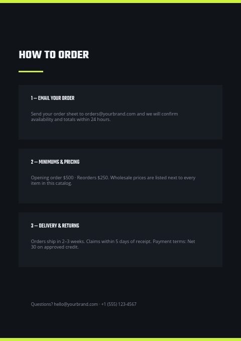 Forge Fitness — How to order page
