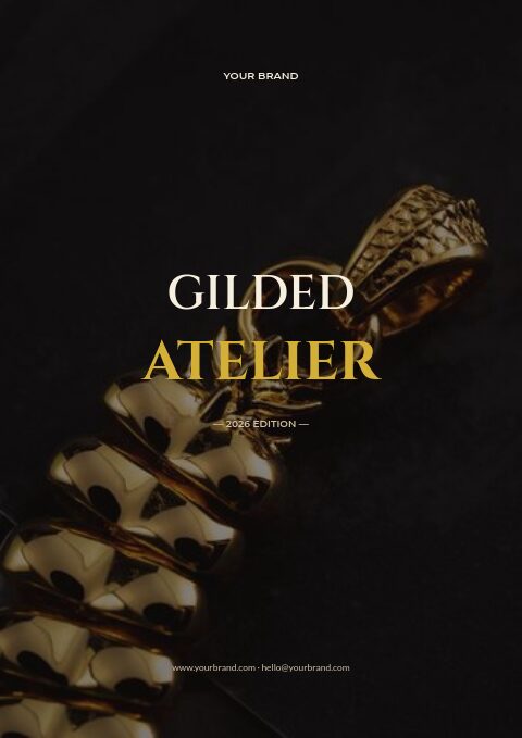 Gilded Atelier catalog template cover