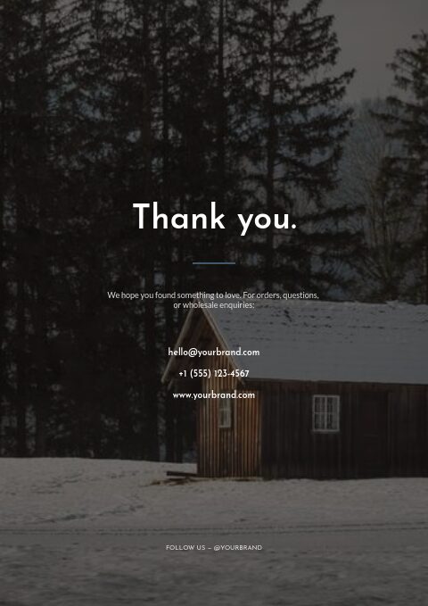 Winter Lodge — Back page page