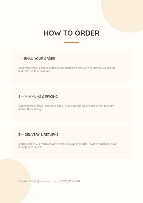 Wag & Whisker — How to order page