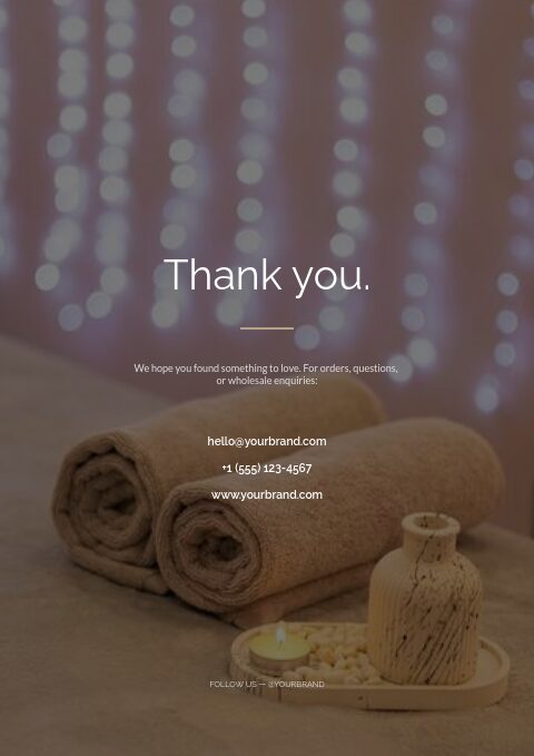 Spa & Wellness — Back page page