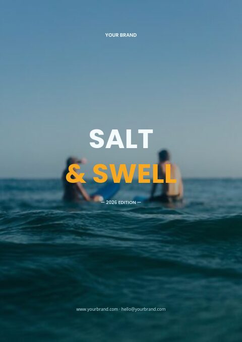 Surf & Coast catalog template cover