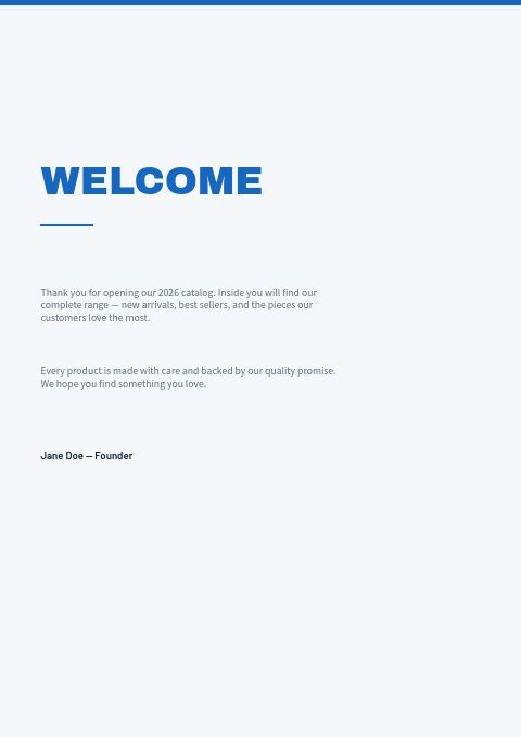 Plumbing Supplies — Welcome page