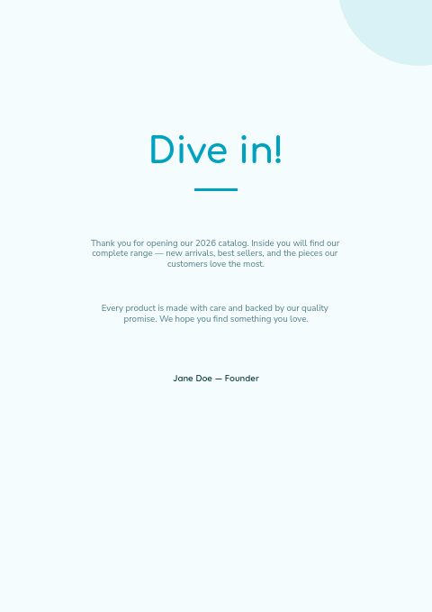 Pool & Spa — Welcome page