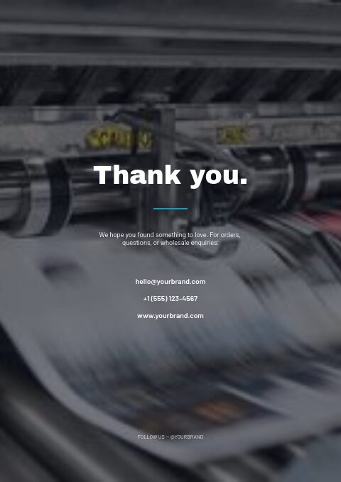 Printing Services — Back page page