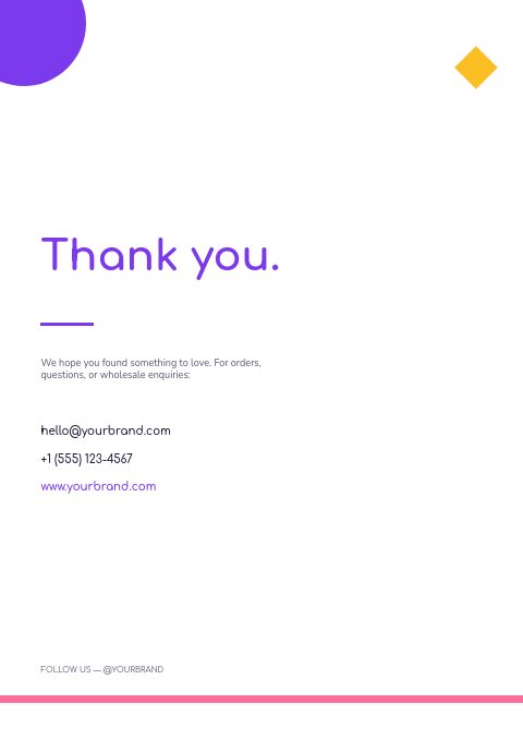 Promotional Products — Back page page