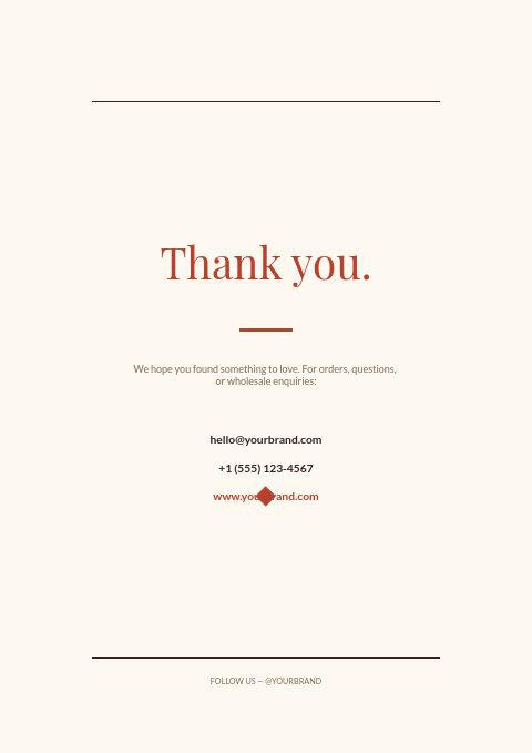 Restaurant Supplies — Back page page