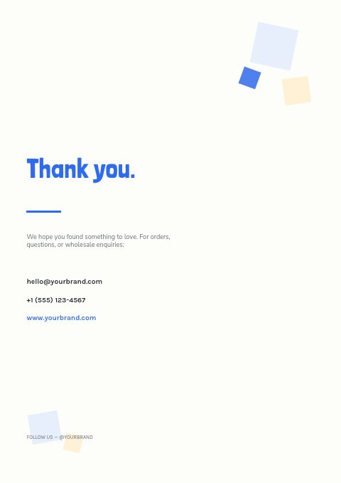School Supplies — Back page page