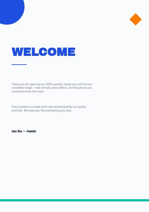 Sports & Outdoors — Welcome page