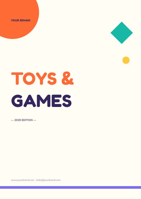 Toys & Games catalog template cover