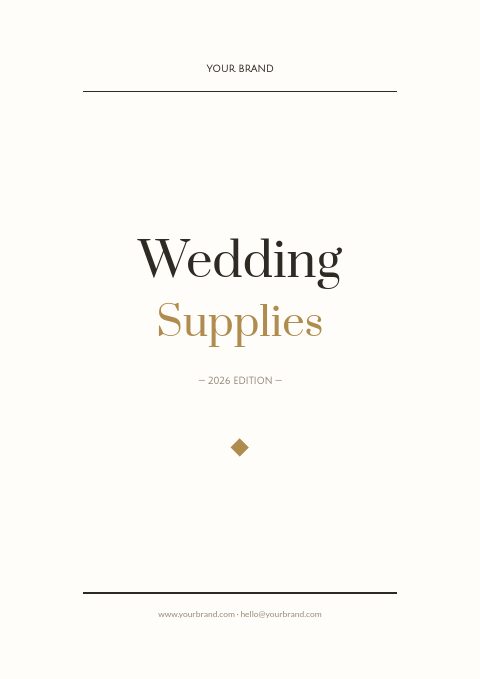 Wedding Supplies catalog template cover