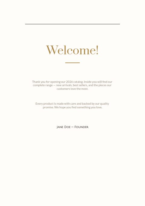 Wedding Supplies — Welcome page