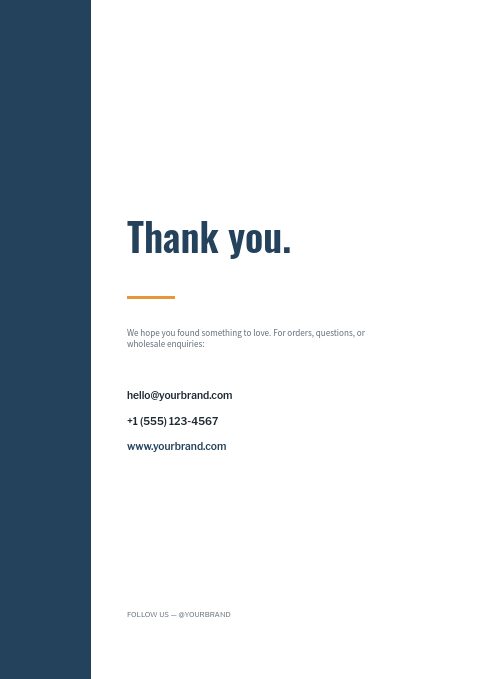 Wholesale & B2B — Back page page