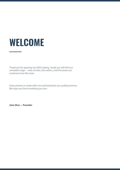 Wholesale & B2B — Welcome page