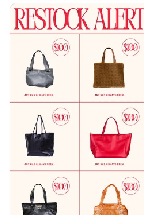 Restock alert catalog page