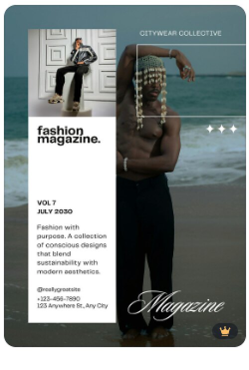 Fashion magazine catalog page