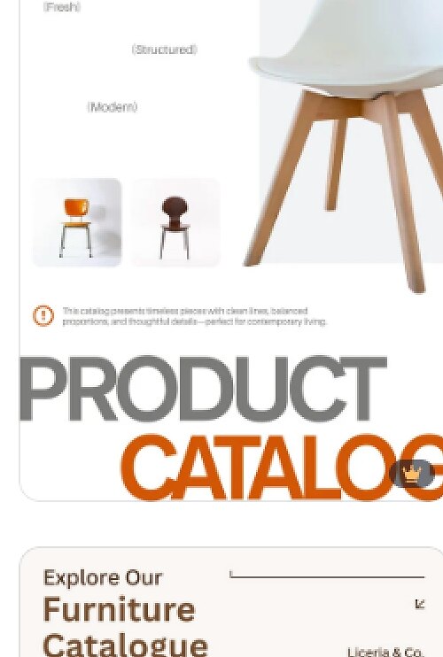 Furniture product catalog page