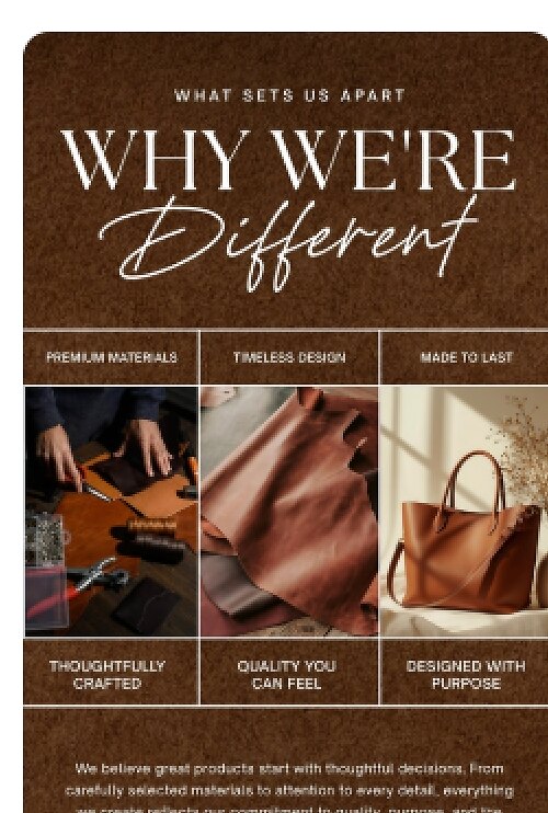 Leather goods catalog page